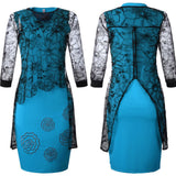 Two-Piece Embroidered Vest Skirt Lace Shirt
