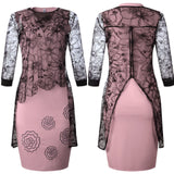 Two-Piece Embroidered Vest Skirt Lace Shirt