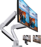 Dual Monitor Mount Stand - Height Adjustable Gas Spring Monitor Desk