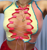 Women's Chest Hollow Lace-up Vest