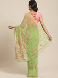 Women's Multicoloured Poly Georgette Printed Saree with Blouse piece