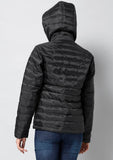 Women's Solid Black Polyester Jackets