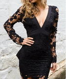 V-neck halter cutout dress