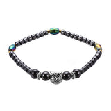 Chic Colorful Beads Faux Hematite Owl Ankle Bracelet Anklet Women Jewelry Gift