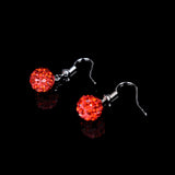 Lady Fashion Rhinestone Pendant Necklace Hook Earring Banquet Party Jewelry Set