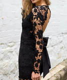 V-neck halter cutout dress