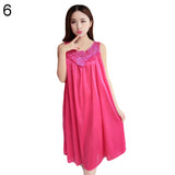 Women's Summer Fashion Sexy Sleeveless Loose Breathable Sleepwear Nightdress