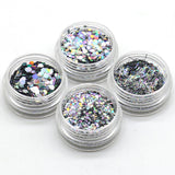 4 Boxes Glittering Hexagon Linear Nail Art Sequins DIY Manicure Beauty Decors