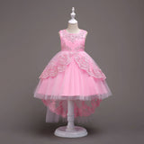 Cute Summer Sleeveless Baby Girls Princess Lace Wedding Party Dancing Dress