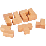 Wooden 7 Block Cube Luban Lock Brain Teaser Adults Kids Puzzle Educational Toy