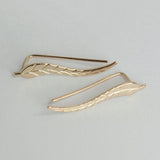 Women Punk Alloy Ear Cuffs Leaf Shape Ear Stud Earrings Fashion Accessories