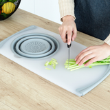 Household drain multi-function sink cutting board (Gray)