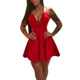 Elegant Plus Size Women Lace Flower Slim Fit Solid Color Casual Party Mini Dress