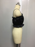 Sexy ruffled halter tube top chiffon sleeveless T-shirt