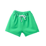 Candy Color Summer Children Boy Girl Cotton Shorts Drawstring Baby Casual Pants