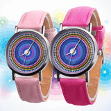 Ethnic Style Faux Leather Band Women Round Quartz Wrist Watch Jewelry Gift - ENSEIGNE DENIS