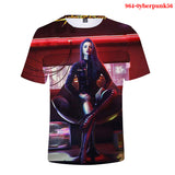 3D Digital Printed Short-sleeved Round Collar T-shirt