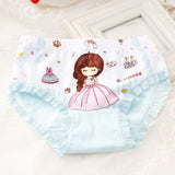 Cartoon Princess Soft Elastic Cotton Kids Girls Underwear Briefs Underpants