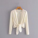 Deep-v Knotted Long Sleeve Kntiwear