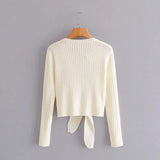 Deep-v Knotted Long Sleeve Kntiwear