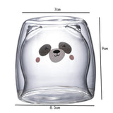 Creative Transparent Double Walls Glass Cartoon Bear