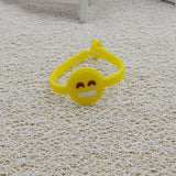 Novelty Cute Emoji Design PVC Rubber Wristband Bracelet Unisex Jewelry Gift