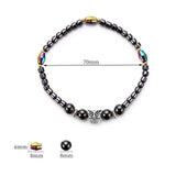 Chic Colorful Beads Faux Hematite Owl Ankle Bracelet Anklet Women Jewelry Gift