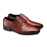 Red Crocodile Oxford Shoes