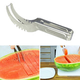 Stainless Steel Watermelon Cantaloupe Slicer Cutter Server Corer Scoop Utensil