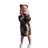 2018 Summer Fashion Girls Camouflage Long Sleeve