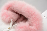 Fleece Toddler Girl Jacket Denim Warm Fur Hoodie Kids Winter