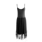 Sexy Women's Sleeveless Hollow Lace Patchwork A-Line Slim Dress Prom Party