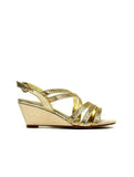 Multi-Strap Evening Wedge Gold