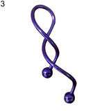 1Pc 14g Cool Twist Spiral Ear Industrial Barbell Belly Ring Piercing Earring - ENSEIGNE DENIS