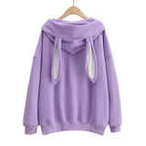 Rabbit Hoodies Long Sweatshirt Tops