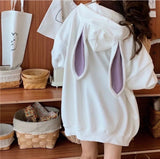 Rabbit Hoodies Long Sweatshirt Tops