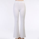 Women High Waist Cut Out Casual Long Pants