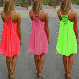 Sexy Women's Summer Casual Sleeveless Strap Backless Beach Dress for Evening Party - ENSEIGNE DENIS