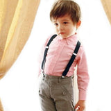 Children Kids Boy Girls Clip-on Y-Back Suspenders Elastic Adjustable Braces
