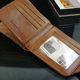 Men Faux Leather Bifold Wallet Card Money Case Holder Slim Coin Purse Pocket