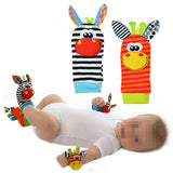 Lovely Infant Baby Kids Foot Socks Rattles finders Glove Toys Developmental