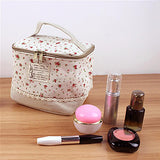 Travel Dot Floral Cosmetic Makeup Bag Toiletry Organizer Lunchbox Storage Case