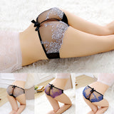 Sexy Flower Embroidered Underwear Underpants Women See-through Briefs Panties