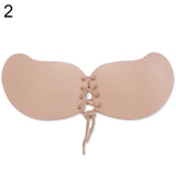 Women Sexy Silicone Push Up Adhesive Stick On Strapless Backless Invisible Bra