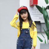 Kids Girl Fashion Overalls Long Jeans Trousers Suspender Pants Denim Romper