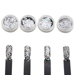 4 Boxes Glittering Hexagon Linear Nail Art Sequins DIY Manicure Beauty Decors