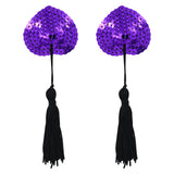 Sexy Women Bling Sequin Tassel Breast Petal Bra Nipple Cover Pasties Sticker