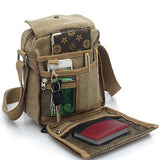Man's Simple Causal Canvas Rucksack Multifunctional Outdoors Shoulder Sling Bag