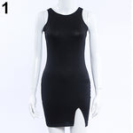 Women Fashion Summer Bodycon Sleeveless Evening Sexy Party Cocktail Mini Dress