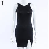 Women Fashion Summer Bodycon Sleeveless Evening Sexy Party Cocktail Mini Dress